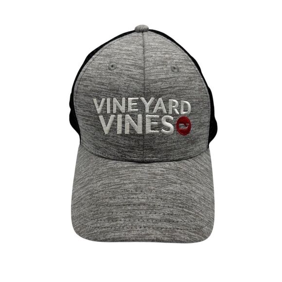 Vineyard Vines Spacedye Men's Mesh Trucker Snapback Cap Gray/Black - Picture 1 of 8